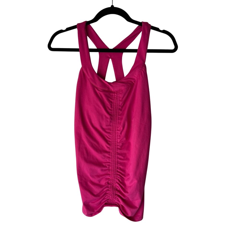 Soybu Pink Ruched Racerback Active Tank Top Size M  Yoga Workout‎ Stretch